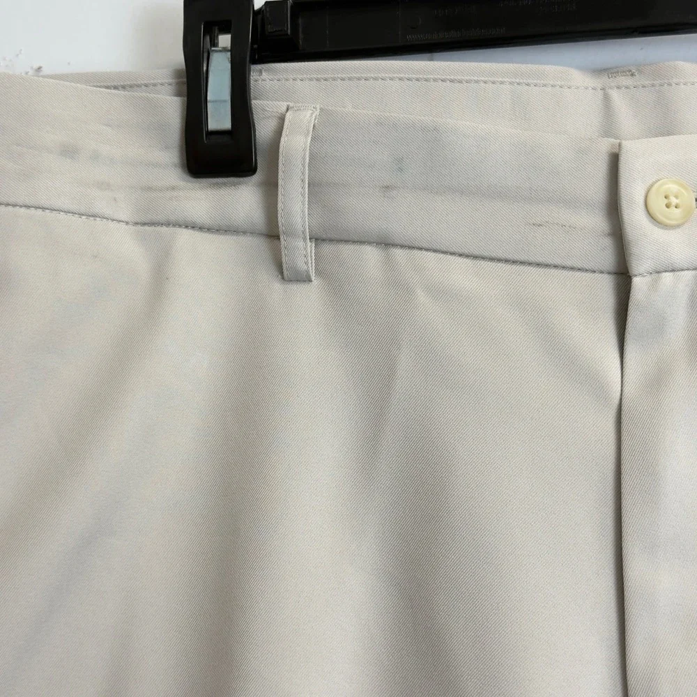 Pro Tour Coolplay Mens 38 Tan Golf Shorts Flat Front Khaki Polyester Expandable